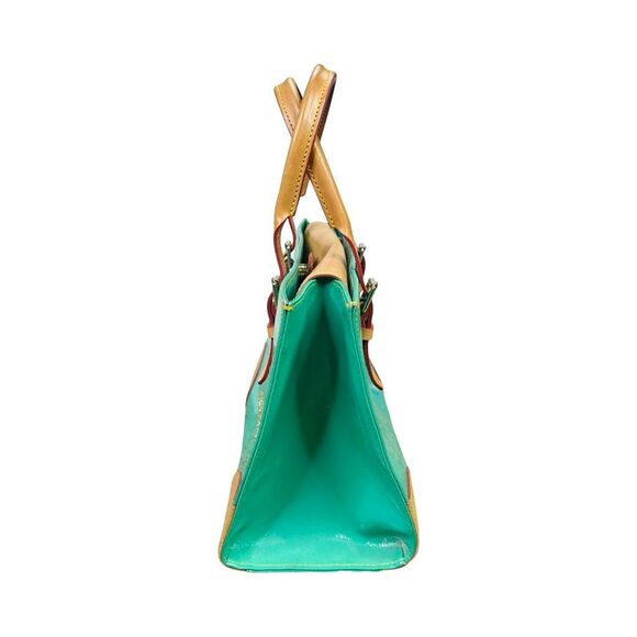 Dooney & Bourke Mint Green Patent Leather Janine Handbag - 12.5” x 9.5” x 6” - Picture 5 of 11